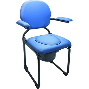 Toimiq Kokoontaitettava wc-tuoli käsinojilla + alusastia